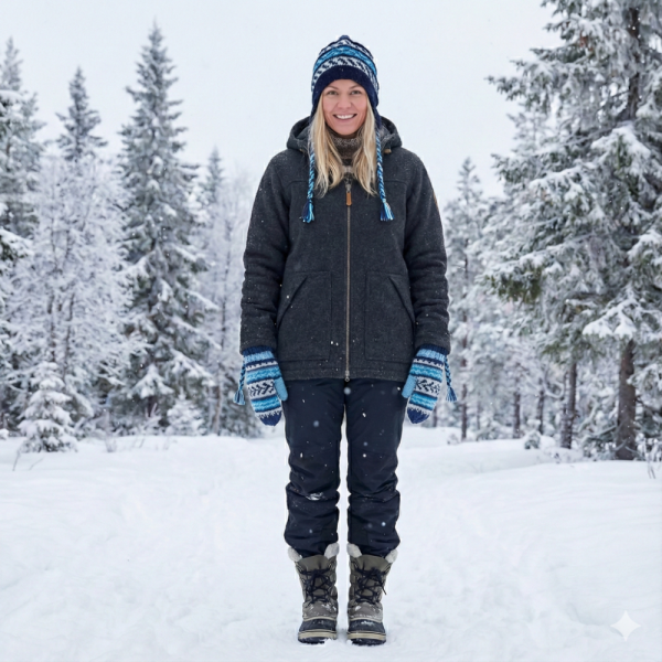 Bonnet Péruvien Sunam Tricot laine Violet