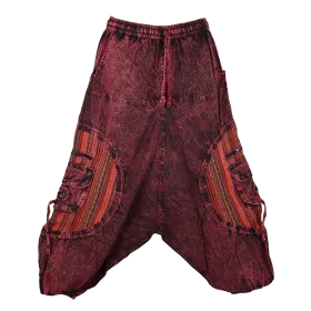 Sarouel Unisexe Bohème Tie-Dye Shivna Bordeaux