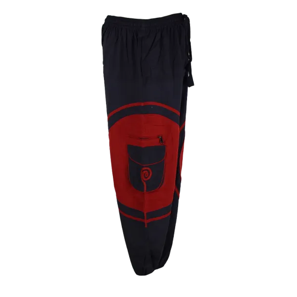 Sarouel Artisanal du Népal – Design "Spirale" & Multi-Poches