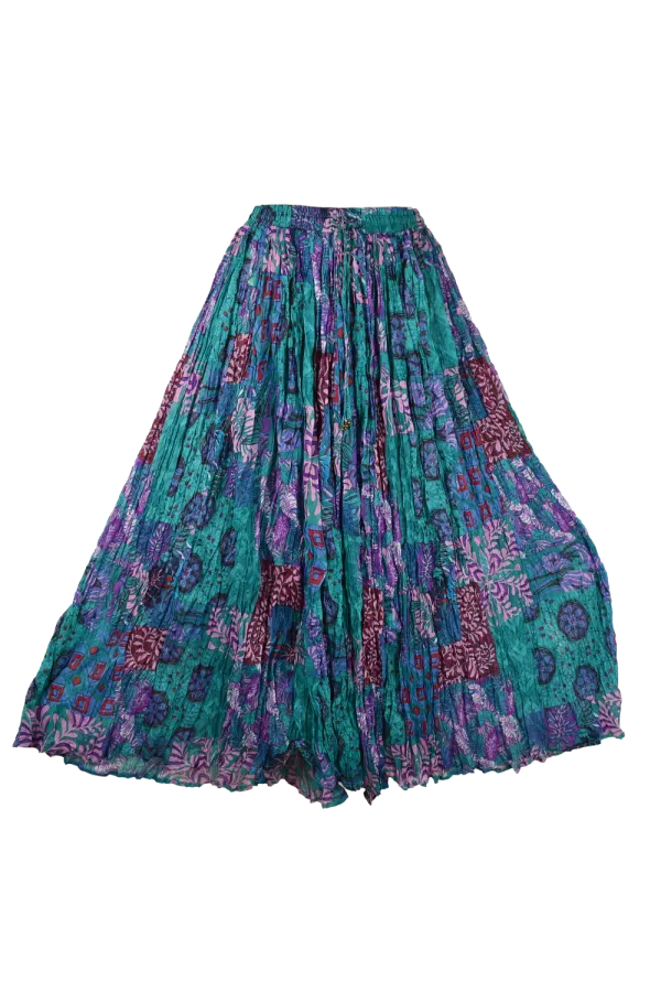 Jupe Longue Indienne Ghaghra Brodée Main | Coton 100% | Taille 28 Pouces | Rouge | Bohème
