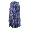Jupe Longue en Voile de Coton – Harmonie Graphique Bleue