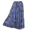 Jupe Longue en Voile de Coton – Harmonie Graphique Bleue