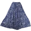 Jupe Longue en Voile de Coton – Harmonie Graphique Bleue
