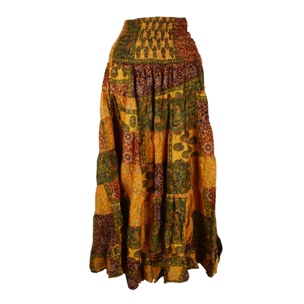 Jupe Longue 2 en 1 Patchwork Hippie