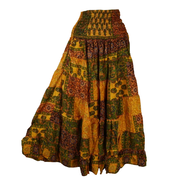 Jupe Longue 2 en 1 Patchwork Hippie