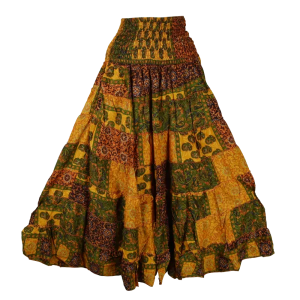 Jupe Longue 2 en 1 Patchwork Hippie