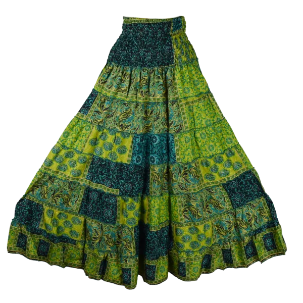 Jupe Longue 2 en 1 Patchwork Hippie