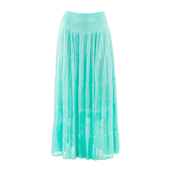 Jupe Longue Bohème à Volants – Douceur et Style Délavé