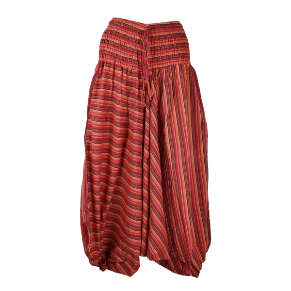 Sarouel Mixte Niali Coton Rayé Rouge