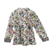 Veste Matelassée Réversible : Écru Floral & Gris Géométrique