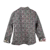 Veste Matelassée Réversible : Écru Floral & Gris Géométrique