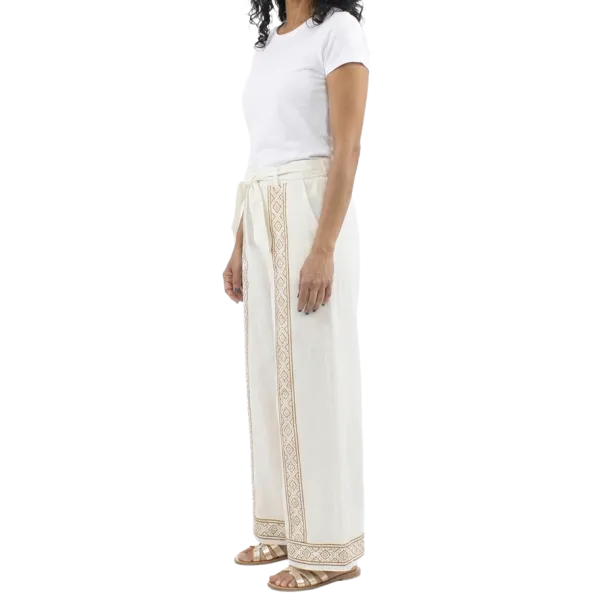 Pantalon Portefeuille en Coton Slub "Sérénité Ethnique"