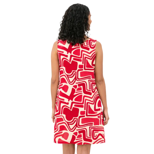 Robe Courte en Viscose "Éclat Graphique"