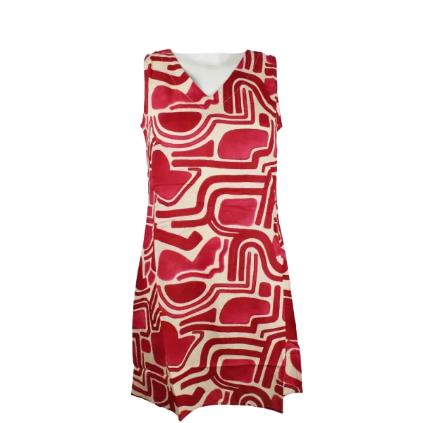 Robe Courte en Viscose "Éclat Graphique"