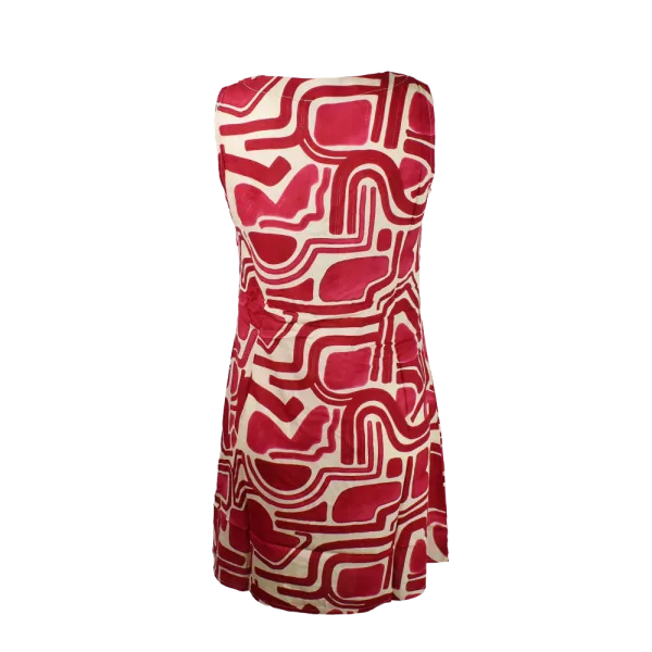 Robe Courte en Viscose "Éclat Graphique"