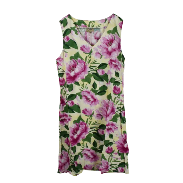 Robe Courte en Viscose "Bouquet de Printemps"