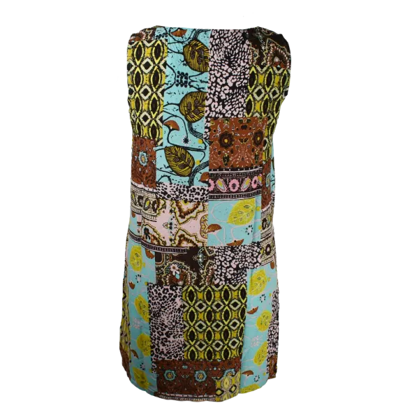 Robe Courte en Viscose "Mosaïque Bohème"