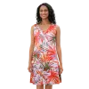 Robe Courte en Viscose "Jungle Flamboyante"