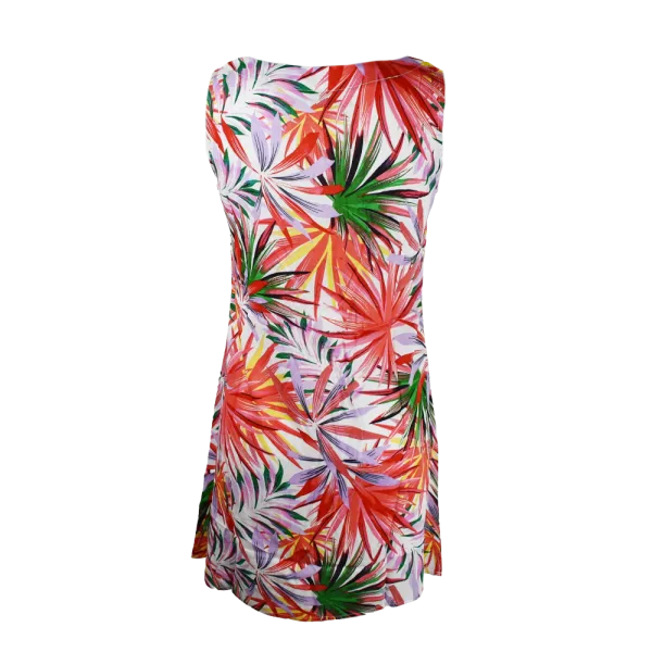 Robe Courte en Viscose "Jungle Flamboyante"