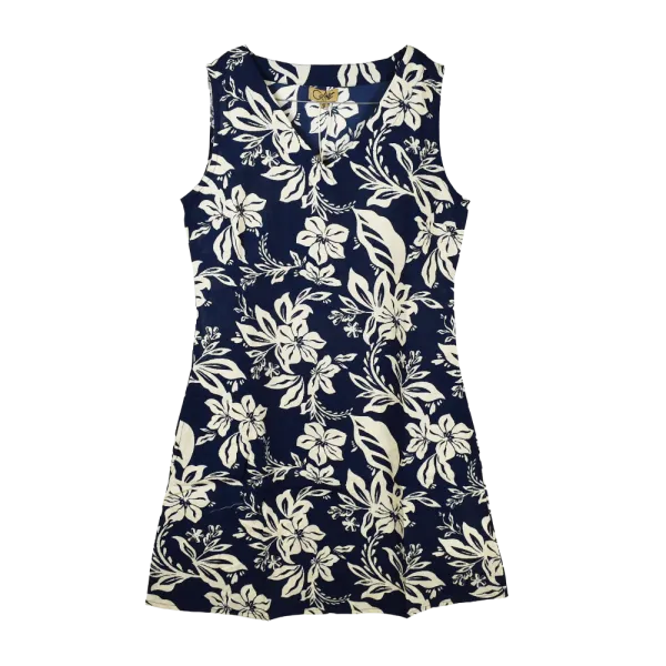 Robe Courte en Viscose "Nuit de Jasmin"