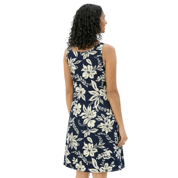 Robe Courte en Viscose "Nuit de Jasmin"
