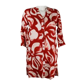 Robe Courte / Tunique en Viscose "Jardin Graphique"