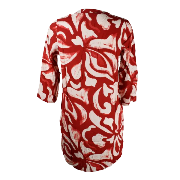 Robe Courte / Tunique en Viscose "Jardin Graphique"