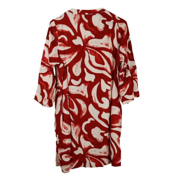 Robe Courte / Tunique en Viscose "Jardin Graphique"