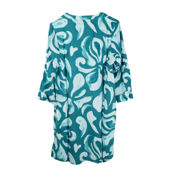 Robe Courte / Tunique en Viscose "Jardin Graphique"