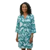 Robe Courte / Tunique en Viscose "Jardin Graphique"