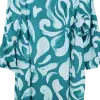 Robe Courte / Tunique en Viscose "Jardin Graphique"