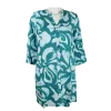 Robe Courte / Tunique en Viscose "Jardin Graphique"