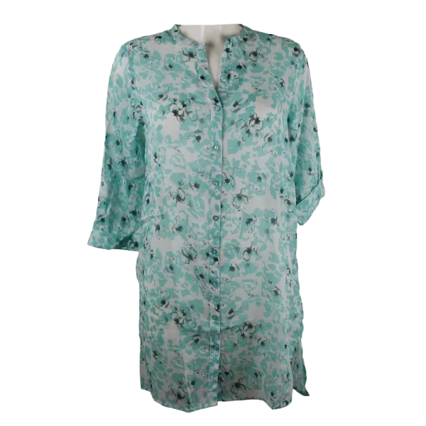 Robe-Tunique en Coton "Jardin de Turquoise"