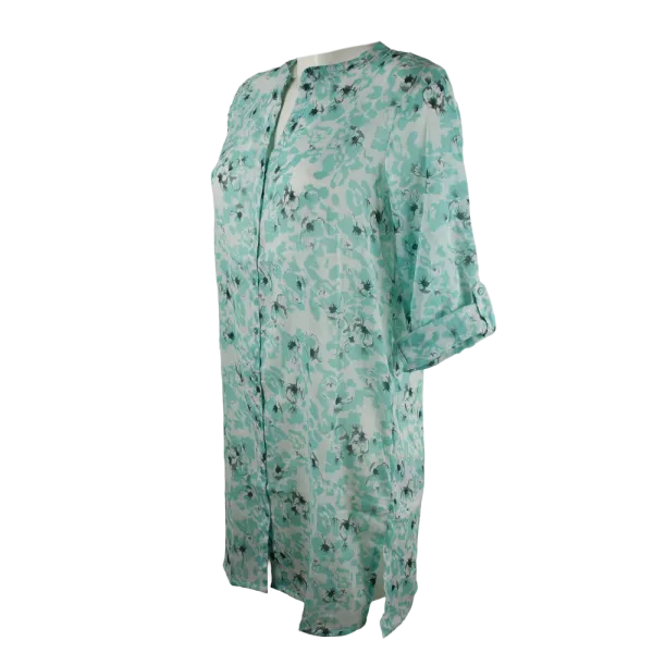 Robe-Tunique en Coton "Jardin de Turquoise"