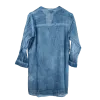 Tunique en Voile de Coton "Lagune Azur" - Effet Tie & Dye