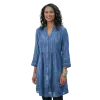 Tunique en Voile de Coton "Lagune Azur" - Effet Tie & Dye