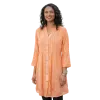 Tunique en Voile de Coton "Lagune Azur" - Effet Tie & Dye