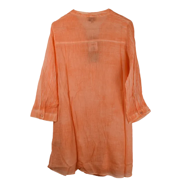 Tunique en Voile de Coton "Lagune Azur" - Effet Tie & Dye