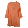 Tunique en Voile de Coton "Lagune Azur" - Effet Tie & Dye