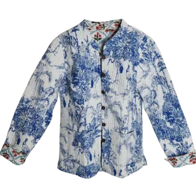 Veste Matelassée Réversible "Double Éclat" - Indigo & Flore