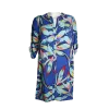 Robe Fluide en Viscose Fleurie "Jardin Indigo"