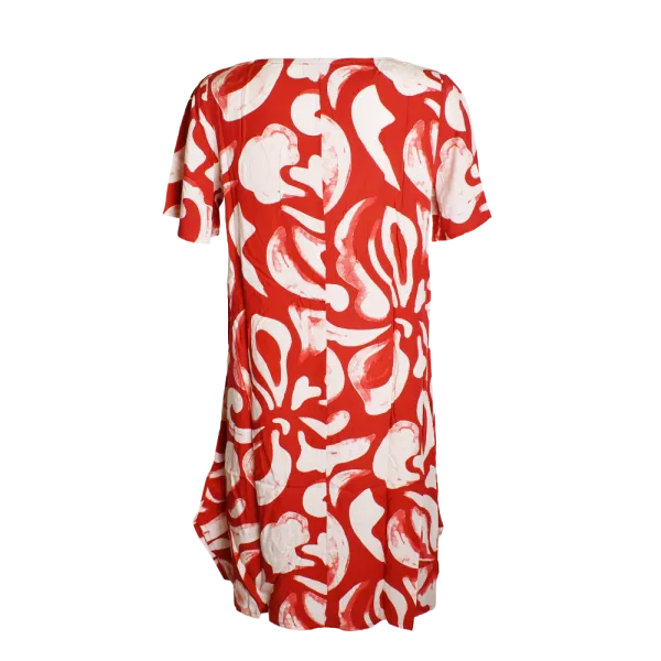 Robe-Tunique Asymétrique Graphique "Labyrinthe Botanique"