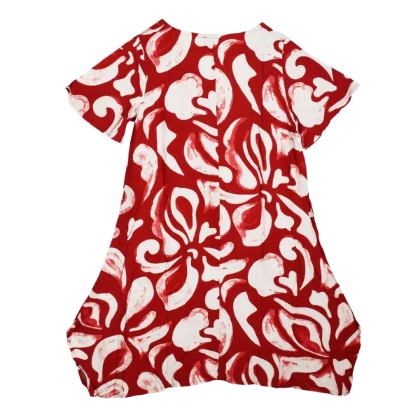 Robe-Tunique Asymétrique Graphique "Labyrinthe Botanique"