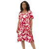 Robe-Tunique Asymétrique Graphique "Labyrinthe Botanique"