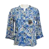 Chemisier Artisanal en Coton Indien "Azur & Sable"