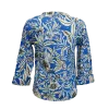 Chemisier Artisanal en Coton Indien "Azur & Sable"