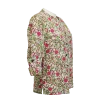 Chemisier Artisanal en Coton Indien "Jardin de Printemps" - Vert Anis & Rose