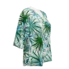 Top en Viscose "Jungle Tropicale" - Vert et Blanc - S au XXL