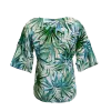 Top en Viscose "Jungle Tropicale" - Vert et Blanc - S au XXL