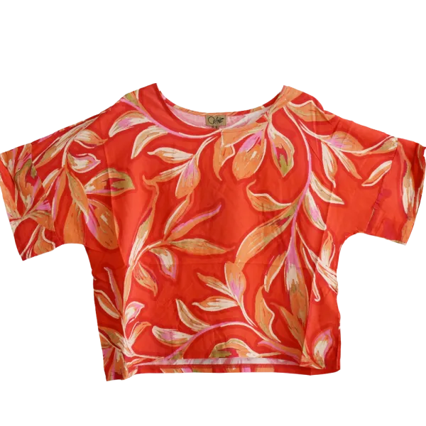 Top en Viscose "Jardin des Sens" - Motif Floral - S au XL